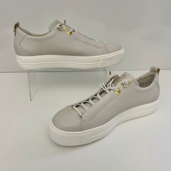 Paul Green Faye Platform Sneakers Ivory Leather Chunky Lace Up Women 11.5 NWOB - Picture 5 of 15